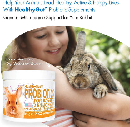 Healthygut Probiotics for Rabbits Dietary Supplement, All-Natural Digestive System Formula (120 Servings)4
