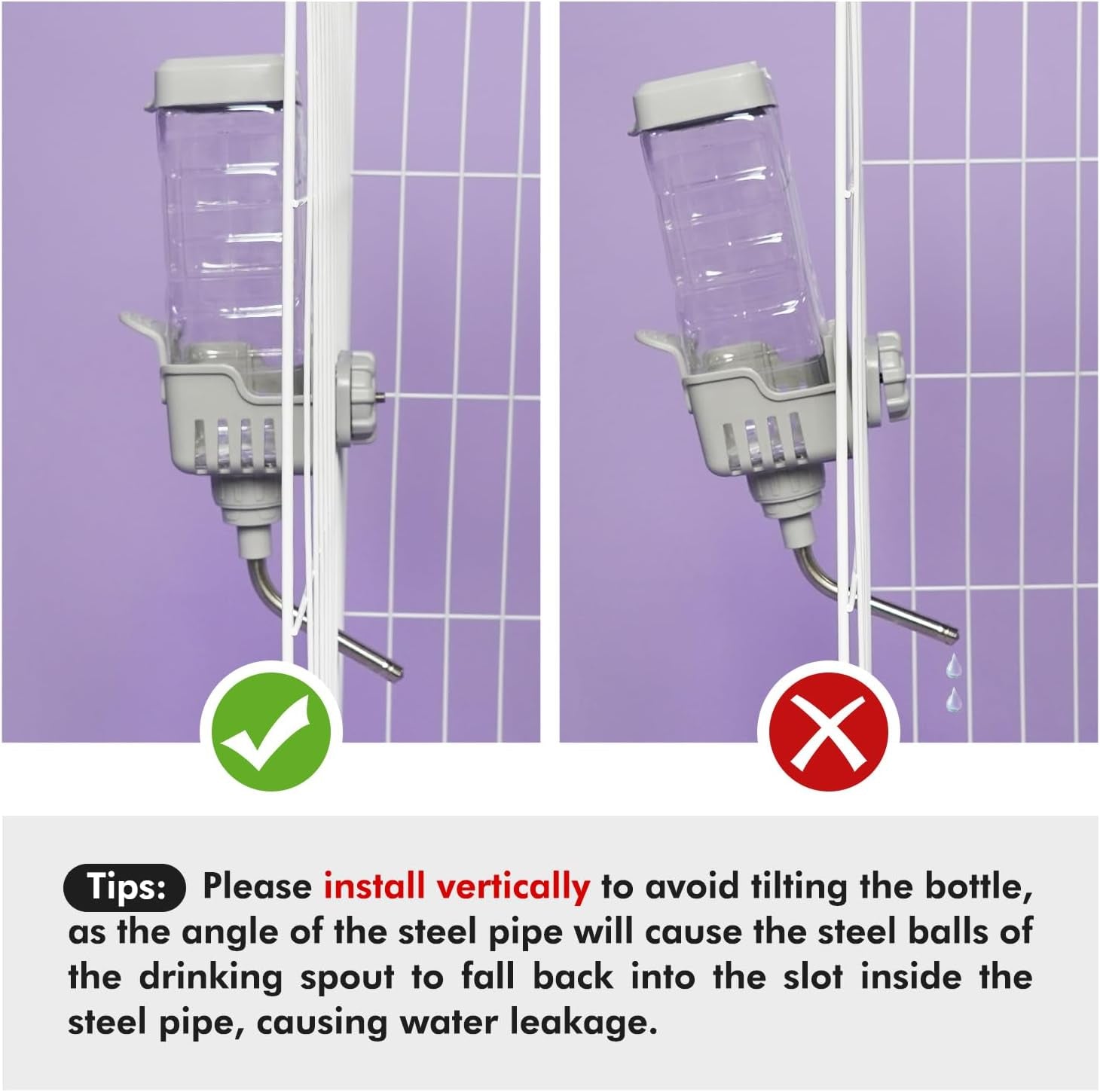 vannon-30oz-small-pet-water-bottle-for-cage-with-top-fill-design-grey-top-fill-small-pet-water-bottle-with-leak-resistant-nozzle-bpa-free-materials-and-stable-dual-clips-for-everyday-hydration