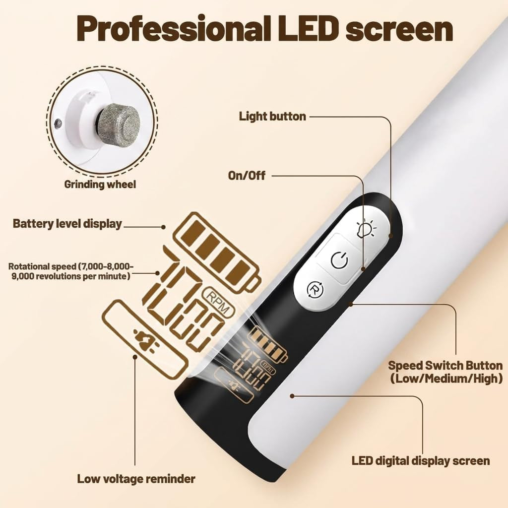 2026-upgraded-silent-groom-pro-nail-grinder-for-dogs-cats-3-speed-cordless-silent-grooming-pro-with-led-light-2000mah-long-battery-life-painless-paws-grooming-for-small-medium-large-pets-white