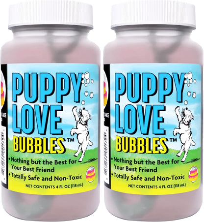 Puppy Love Bubbles, Peanut Butter & Bacon Scented Bubbles 4Oz. Bottle-2 Pack Combo (1 Peanut Butter/1 Bacon) for Dogs16