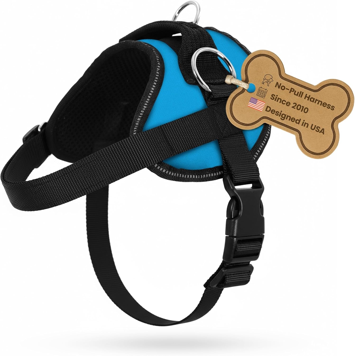 bark-appeal-tan-plaid-no-pull-dog-harness-for-extra-small-to-small-sized-pets-adjustable-reflective-vest-with-3-leash-clips-for-added-control-easy-walks-training-small