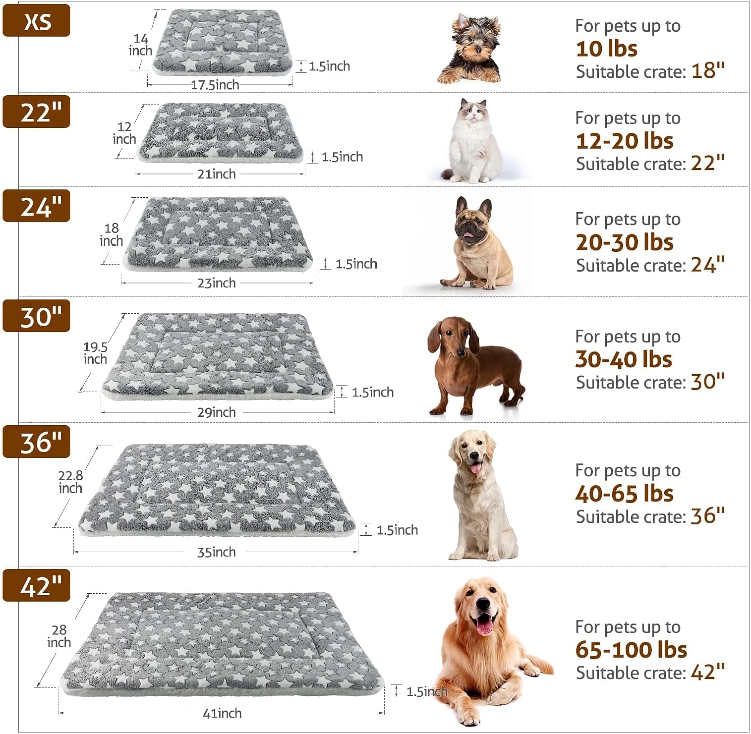 mora-pets-cat-bed-dog-crate-pad-ultra-soft-pet-bed-with-cute-star-print-washable-crate-mat-for-small-dogs-and-indoor-cats-reversible-fleece-dog-kennel-pad-cat-carrier-mat-14-x-17-5-inch-grey