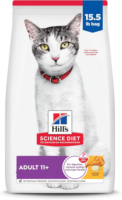 Hill'S Science Diet Senior 11+ Dry Cat Food | #1 Veterinarian Recommended, Chicken Recipe, 3.5 Lb. Bag15