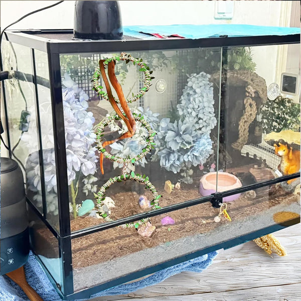 Snake Climbing Rings for Ball Python- Enclosure Accessories – Reptile Habitat Decor, Climbing Branches & Bedding for Ball Python, for Corn Snake Enhancement Ring Toys5