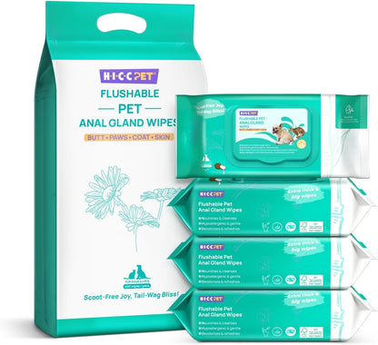 HICC PET Rear-End & External Anal Area Cleaning Deodorizing Wipes | Hydrating & Nourish Fur Dogs & Cats Grooming Wipes for Daily Cleaning10