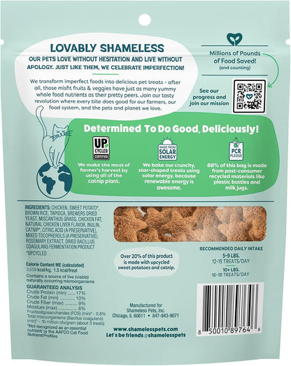 Shameless Pets Crunchy Cat Snacks & Treats – Healthy Cat Treats for Indoor Cats & Kittens with Catnip, Real Chicken & Digestive Support, Catnip N Chill (2.5 Oz)2