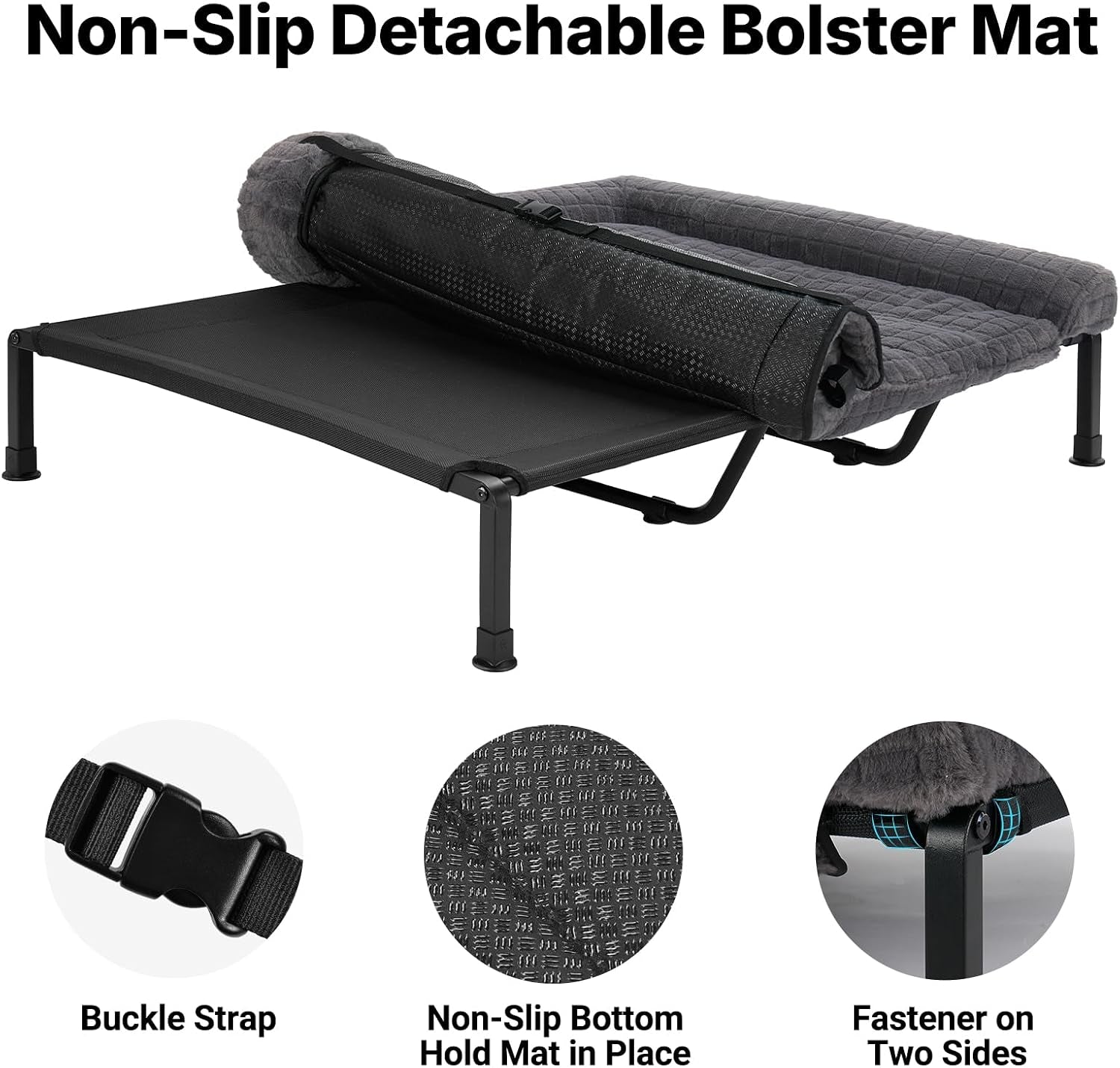 veehoo-fluffy-plush-double-dog-couch-bed-for-two-large-dogs-washable-elevated-dog-beds-with-removable-bolster-cushion-cooling-raised-pet-cot-with-breathable-mesh-no-slip-feet-59-x-37-inches-grey