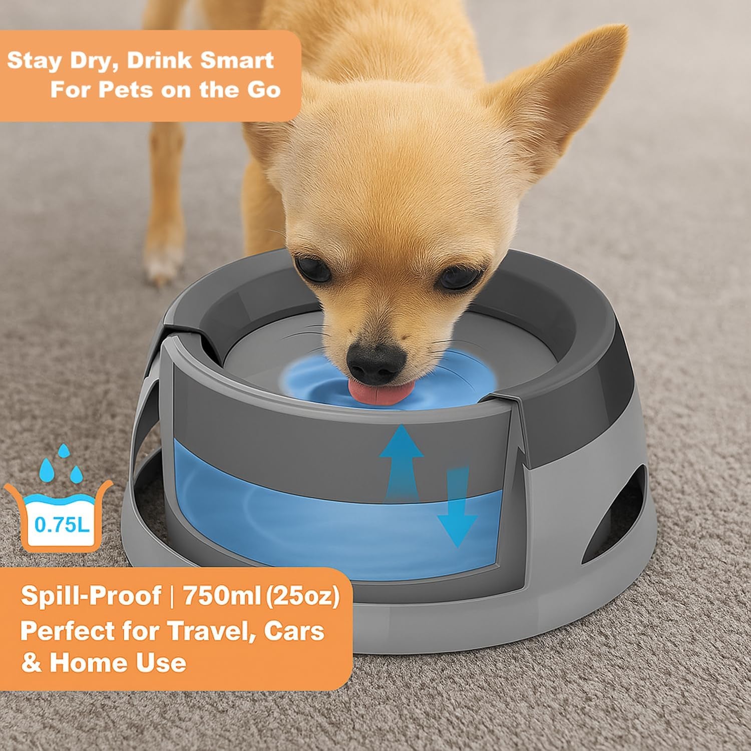 25oz-spill-proof-dog-water-bowl-slow-drink-no-splash-pet-feeder-for-small-medium-dogs-cats-puppies-kittens-non-slip-portable-bowl-for-car-travel-home-grey