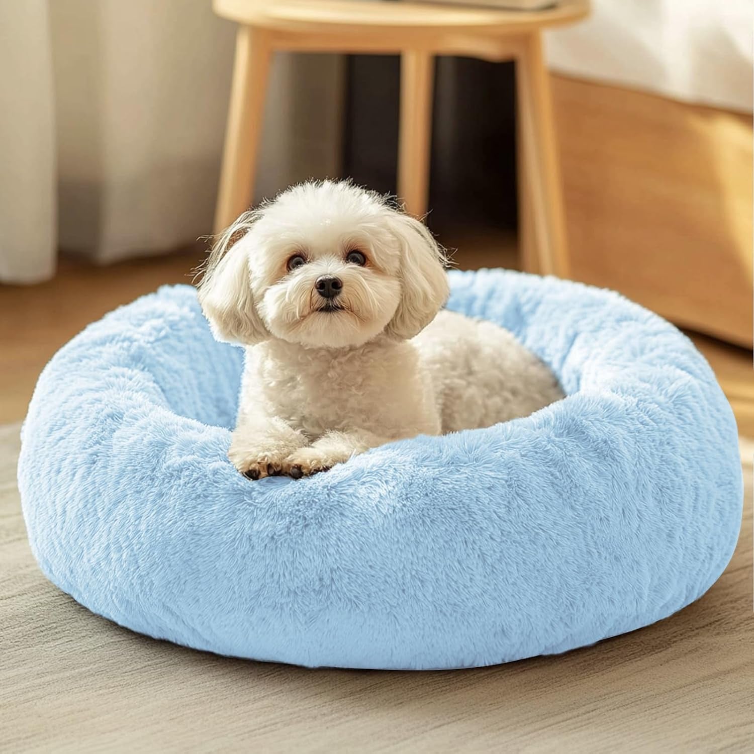 jollyvogue-small-dog-bed-calming-soft-anti-anxiety-donut-cat-bed-washable-round-fluffy-cushion-for-small-and-medium-pets-20