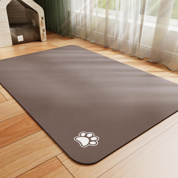Hotlive Dog Food Mat - Absorbent Cat Mat for Food and Water, No Stains Pet Feeding Bowl Mat, Easy to Clean Pet Placemats, Quick Dry Dog Water Dispenser Mat for Messy Drinkers | Dark Grey 12"X 19"26
