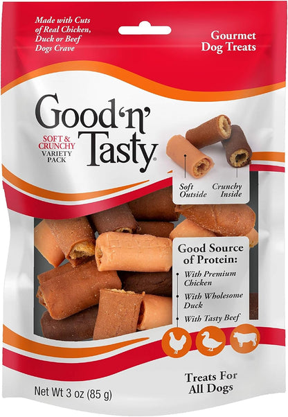 Good ‘N’ Tasty Soft and Crunchy Variety Pack, 3 Ounces, Treats for Dogs1