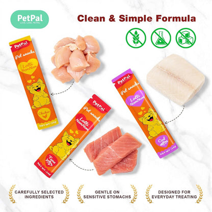Feline Temptation Squeezable Cat Treats – 30 Count Variety Pack, Multi-Flavor Lickable Snacks, Supports Healthy Hydration, Creamy Texture, Natural Cat Treats for All Breeds5