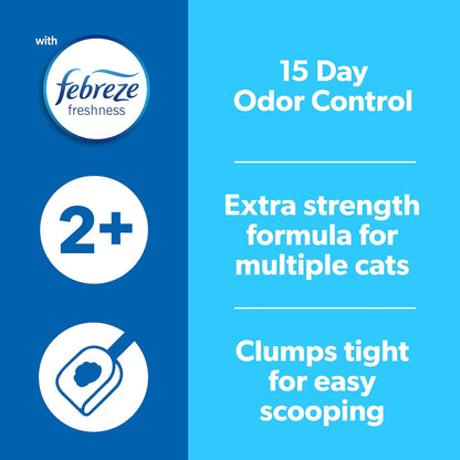 Fresh Step Multi-Cat Litter, Scented with Febreze, 25 Lb8