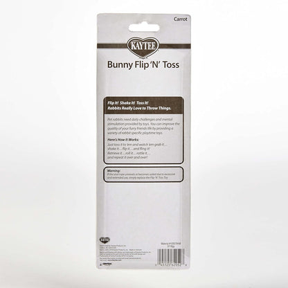 Kaytee Bunny Flip-N-Toss Toy Carrot for Rabbits, Guinea Pigs, and Other Small Animals2