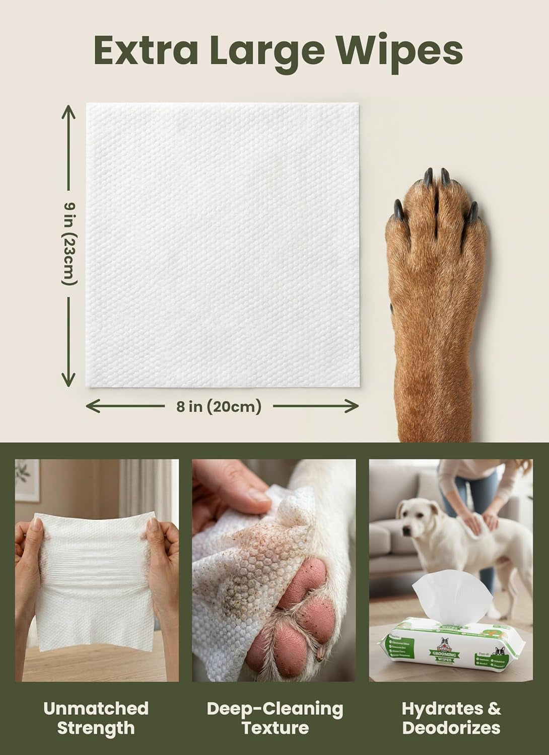 pogi-s-dog-grooming-wipes-hypoallergenic-pet-wipes-for-paws-body-butt-cleaning-hydrating-fragrance-free-100-count