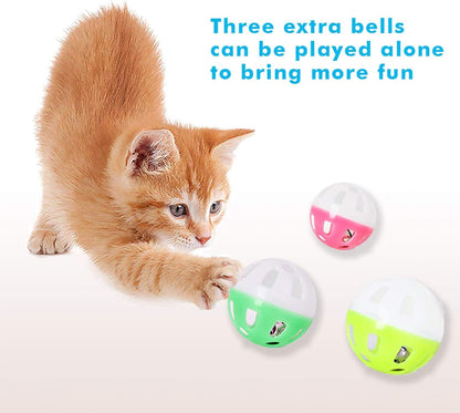 UPSKY Cat Toy Roller 3-Level Turntable Cat Toys Balls with Six Colorful Balls Interactive Kitten Fun Mental Physical Exercise Puzzle Kitten Toys5