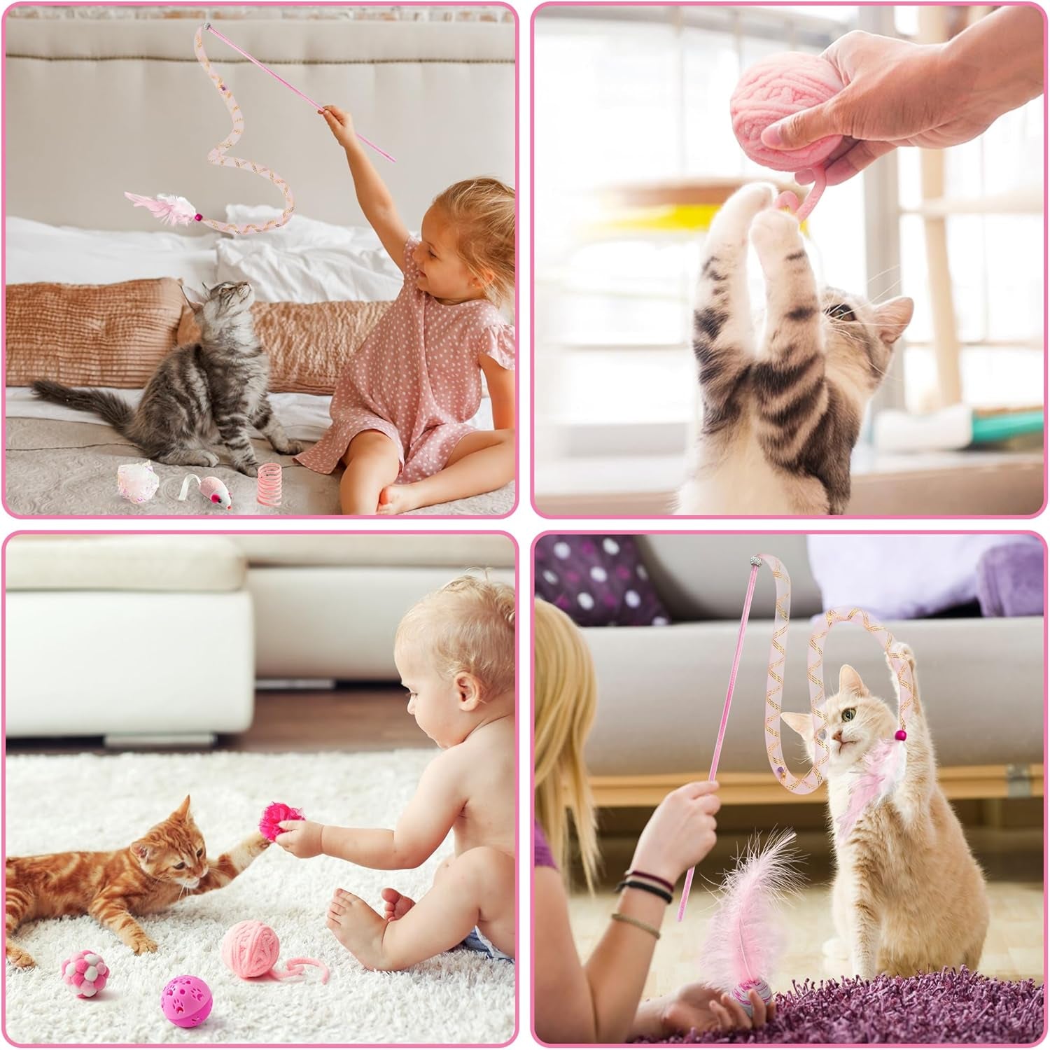 mallmall6-10pcs-cat-toy-set-interactive-cat-toys-pack-including-feather-teaser-wand-cat-springs-mice-crinkle-balls-and-pet-bell-balls-puzzle-toys-for-indoor-cats-gift-pink