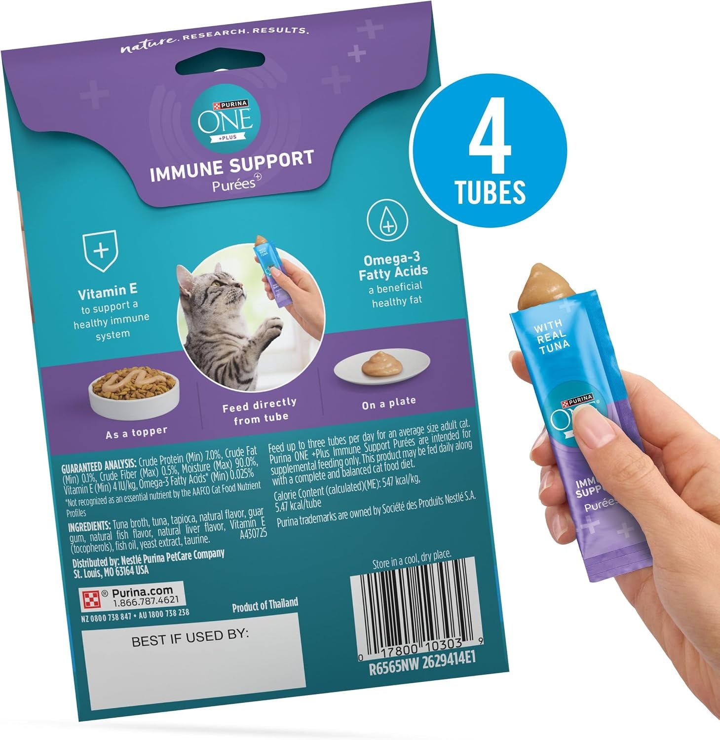 purina-one-plus-immune-support-purees-with-real-tuna-lickable-cat-treats-1-4-oz-pack-of-4