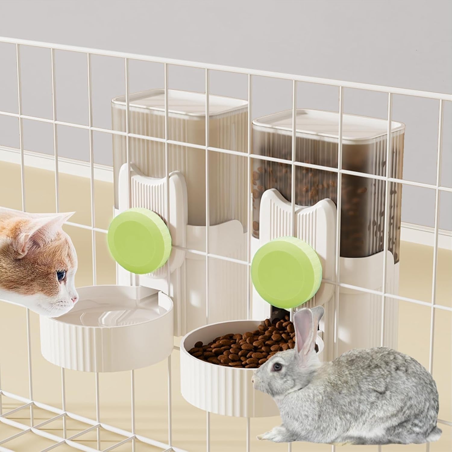 kathson-rabbit-gravity-auto-feeder-set-35oz-hanging-automatic-food-water-dispenser-cage-automatic-feeder-set-for-rabbit-chinchilla-guinea-pig-hedgehog-ferret-kitty-puppy-blue