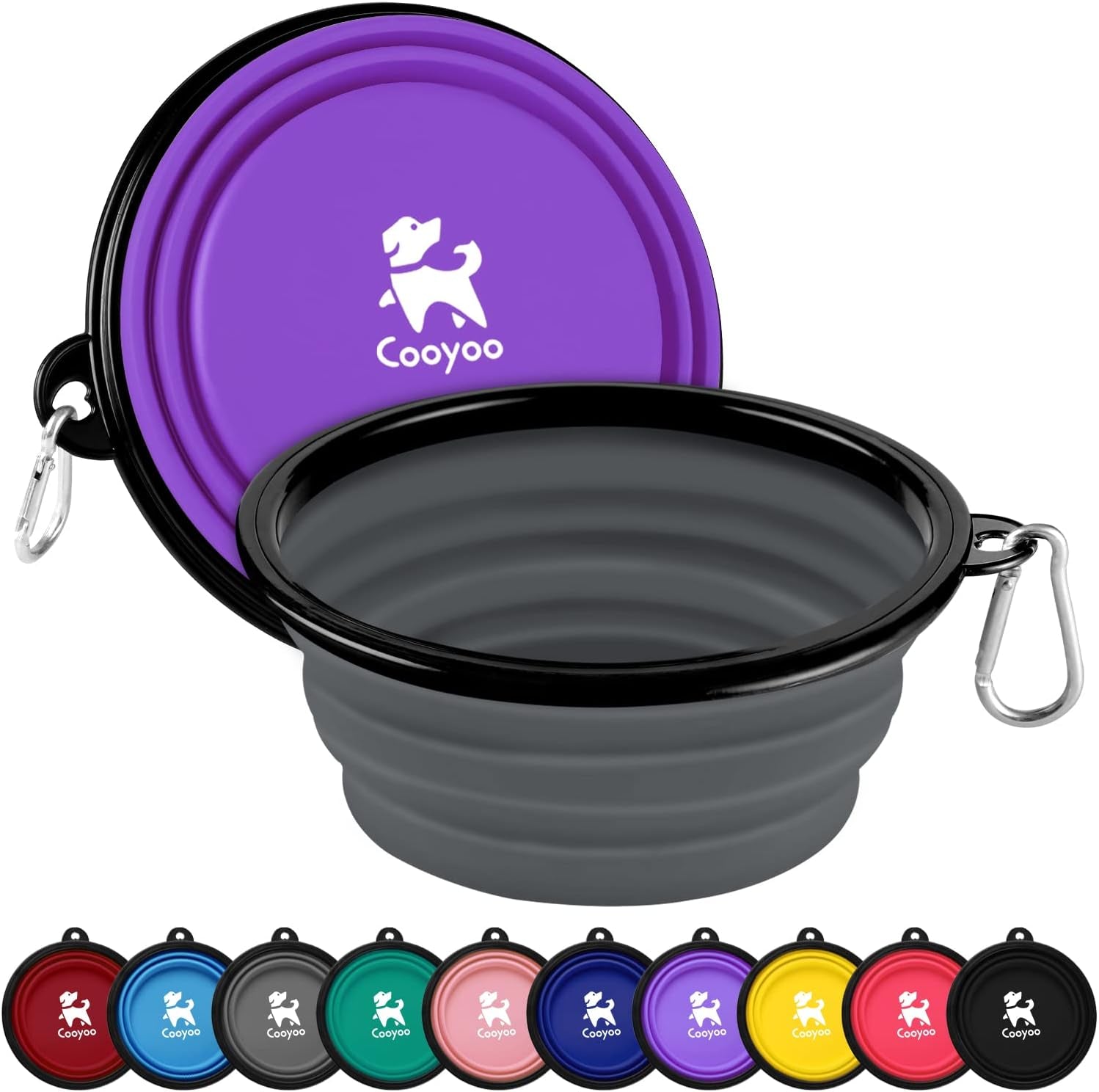 cooyoo-collapsible-dog-bowl-2-pack-collapsible-dog-water-bowls-for-cats-dogs-portable-pet-feeding-watering-dish-for-walking-parking-traveling-with-2-carabiners