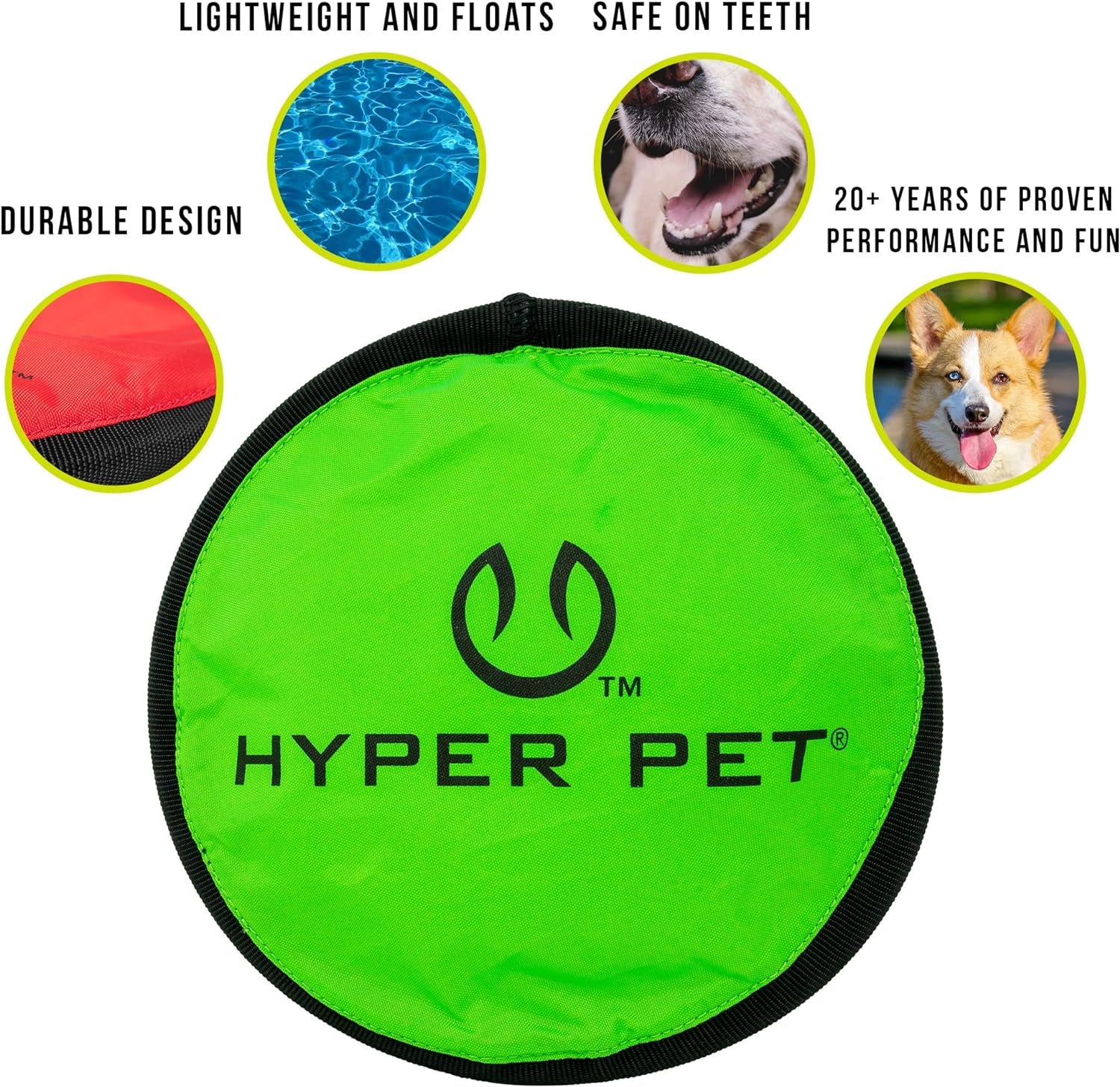 hyper-pet-flippy-flopper-flying-disc-soft-dog-toy-9-inch-floats-2-pack-safe-on-teeth-for-all-breeds-stays-on-the-water-surface-for-pool-and-lake-fetch-games-colors-may-vary-with-every-order