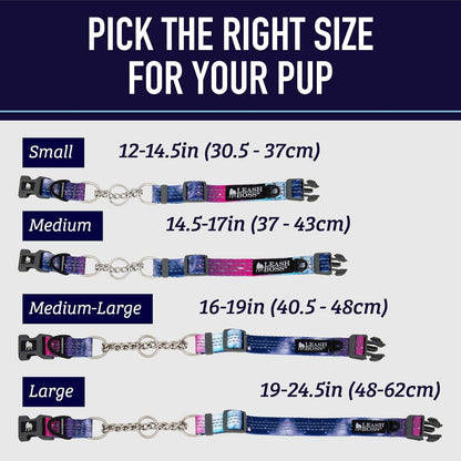Leash Boss Martingale Collar for Dogs - Steel Chain | Reflective Nylon Dog Collar for Large Dogs, Medium and Small Dogs | No Pull Pet Training Collar Small5