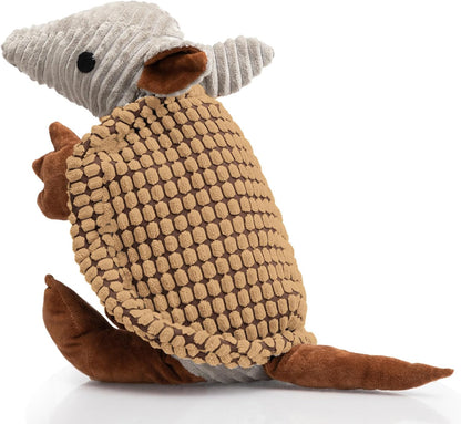 Hollypet Plush Squeaky Armadillo Chew Dog Toy for Small Medium, 8" | Cute Stuffed Armadillo Toy with Unique Grunt Squeaker & Textured Fabric for Teeth Cleaning. Great for Small & Medium Dogs46