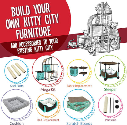 Kitty City Claw Indoor and Outdoor Mega Kit Cat Furniture, Cat Sleeper, Outdoor Kennel2
