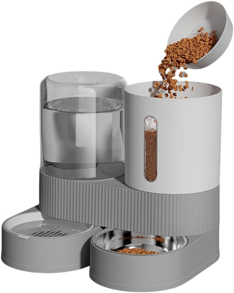 gravity-cat-feeder-and-water-dispenser-2-in-1-automatic-cat-feeder-with-180-degree-rotatable-2-pack-large-capacity-self-feeding-for-small-medium-dog-puppy-kitten-black-0-8-gallon-x-2