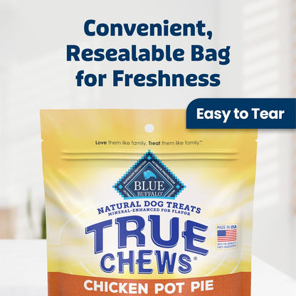 Blue Buffalo True Chews Chicken Pot Pie Natural Dog Treats, Real Meat Dog Snacks, Healthy Reward or Training Treat, Made in the USA with Real Chicken & Natural Ingredients, 12 Oz.4