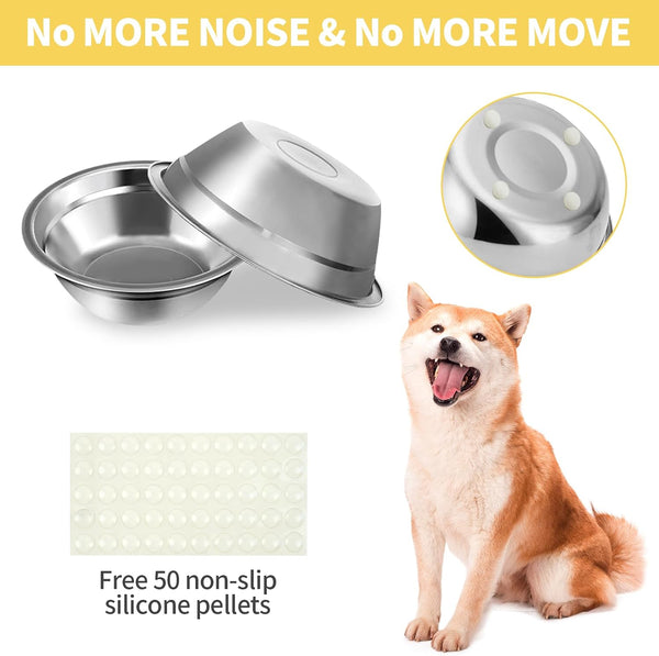 15 Pcs Stainless Steel Dog Bowls, Metal Cat Dog Water Food Bowl, Small Dogs Bowls, Pet Bowls, Puppy Dogs Dish, Pet Water Bowl for Small Cats Rabbits Puppy (15 Fl Oz)3