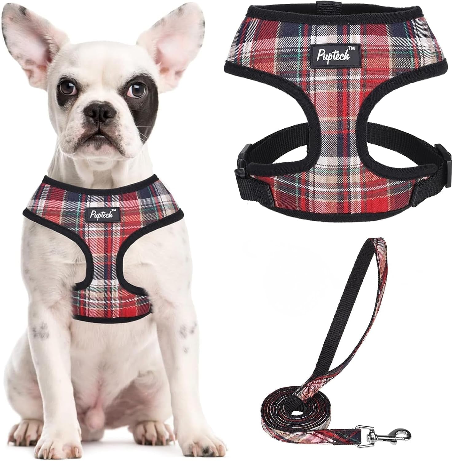 pupteck-soft-mesh-dog-harness-small-sized-and-leash-set-pet-puppy-cat-comfort-padded-vest-no-pull-harnesses-beige-s