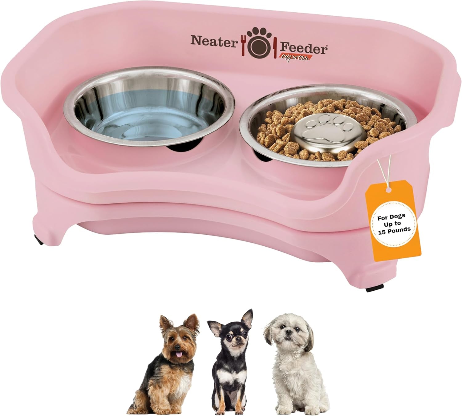 neater-feeder-express-mess-proof-dog-bowls-elevated-for-small-breeds-under-15-lb-made-in-usa-no-spill-raised-dog-food-bowl-stand-stainless-steel-food-and-water-bowl-set-feeding-station-cappuccino