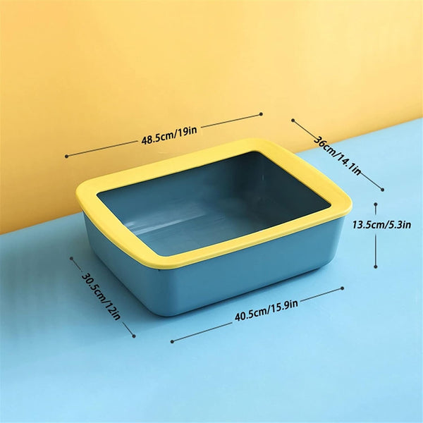 Dog Potty Training Toilet ﻿ Cat Litter Tray Semi-Enclosed Box Splashproof Large Kitten Poop Open Sand Table Toilet Kitty Supplies Are Available in Four Colors(A)8