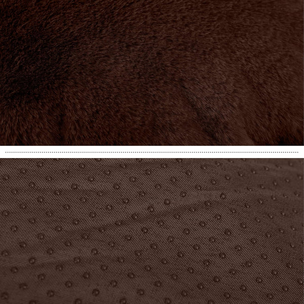 PETMAKER Dog Bed - Donut Pet Bed for Medium Pets - Dog Bed with Removable Washable Cover and Anti-Slip Bottom - Puppy Essentials (Dark Brown)8