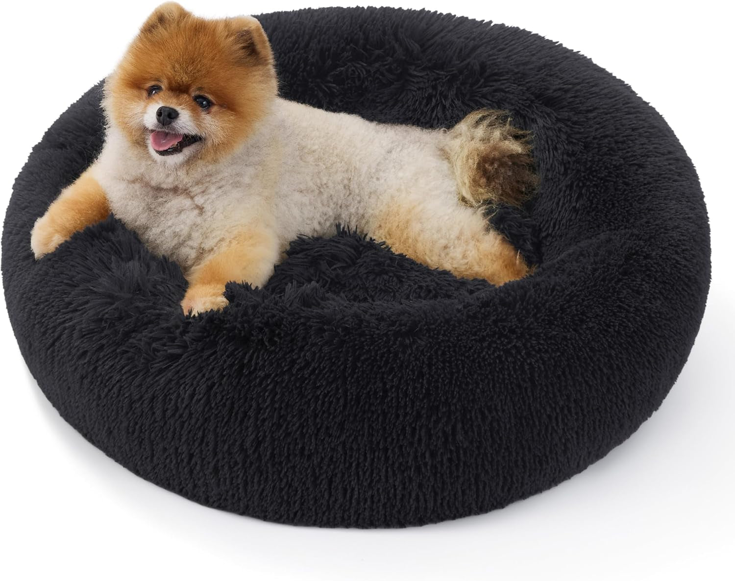 bedsure-donut-cat-bed-washable-round-anti-anxiety-kitten-puppy-bed-20x20in-cat-beds-for-indoor-cats-calming-pet-bed-soft-fluffy-plush-comfy-cuddler-anti-slip-bottom-basic-version-brown