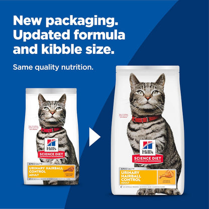 Hill'S Science Diet Adult Urinary & Hairball Control Dry Cat Food | #1 Veterinarian Recommended, Chicken Recipe, 7 Lb. Bag2