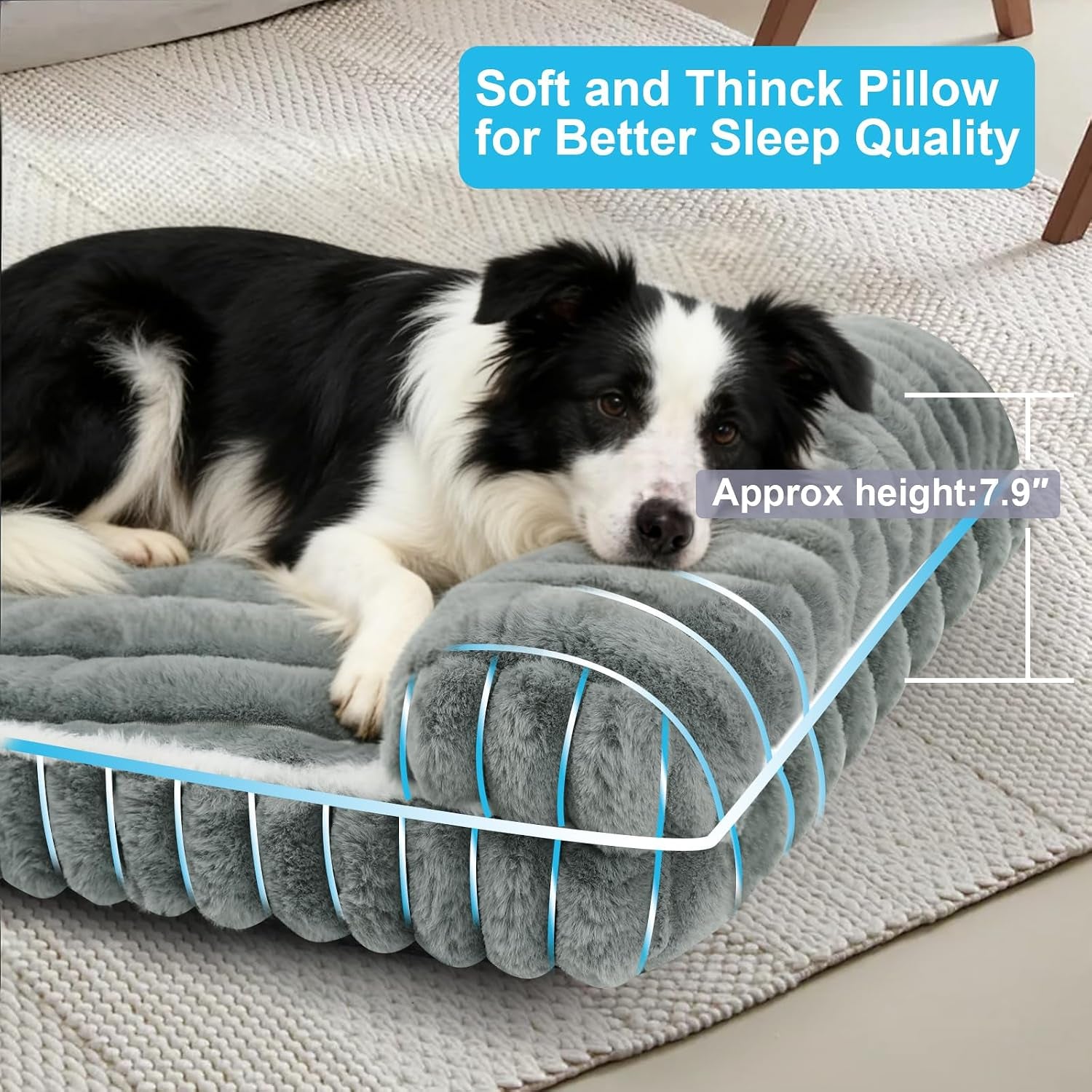 dog-beds-medium-large-sized-dog-dog-bed-for-crate-with-pillowgrey-xl-comfort-large-dog-bed-washable-dog-bed-with-removable-cover-durable-orthopedic-deluxe-plush-dog-crate-pad-bed