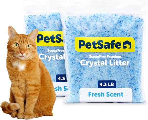 Petsafe Scoopfree Premium Crystal Litter, Fresh Scent, 4.3 Lb Bag, 2 Pack1