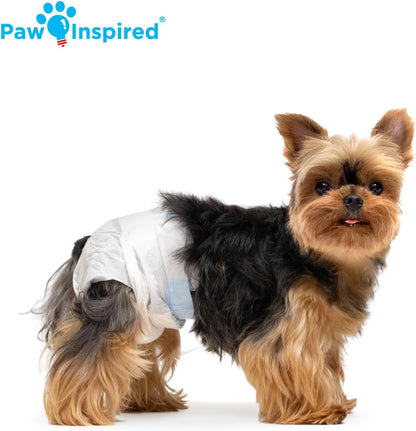 Paw Inspired Disposable Female Dog Diapers, XS Size, 12 Count | Ultra Protection, Adjustable Fasteners, Comfortable Fit, Leakproof Core, for Dogs in Heat, Excitable Urination, Incontinence4