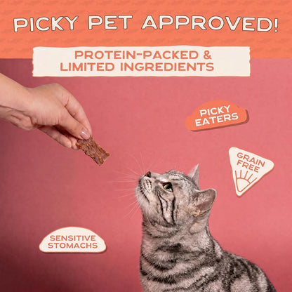 Smart Cookie Salmon Jerky Cat Treats – Real Salmon & Flaxseed, Omega-3S for Skin & Coat, Grain Free, High Protein, Handcrafted Natural Treat – Made in the USA (Pack of 1)5