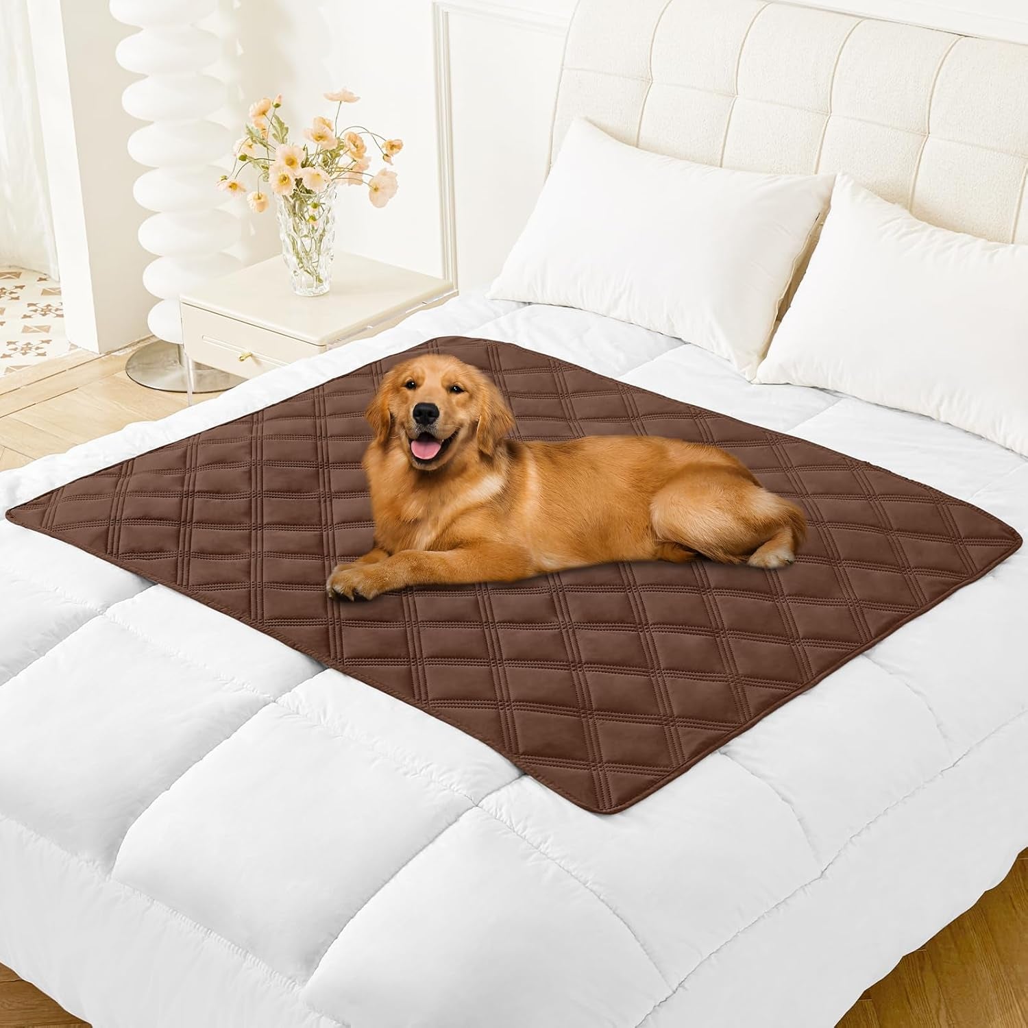 smiry-waterproof-dog-bed-cover-reversible-pet-blanket-for-sofa-couch-soft-washable-dog-blanket-leakproof-couch-cover-for-dogs-cats-furniture-protection-52x82-grey-dark-grey