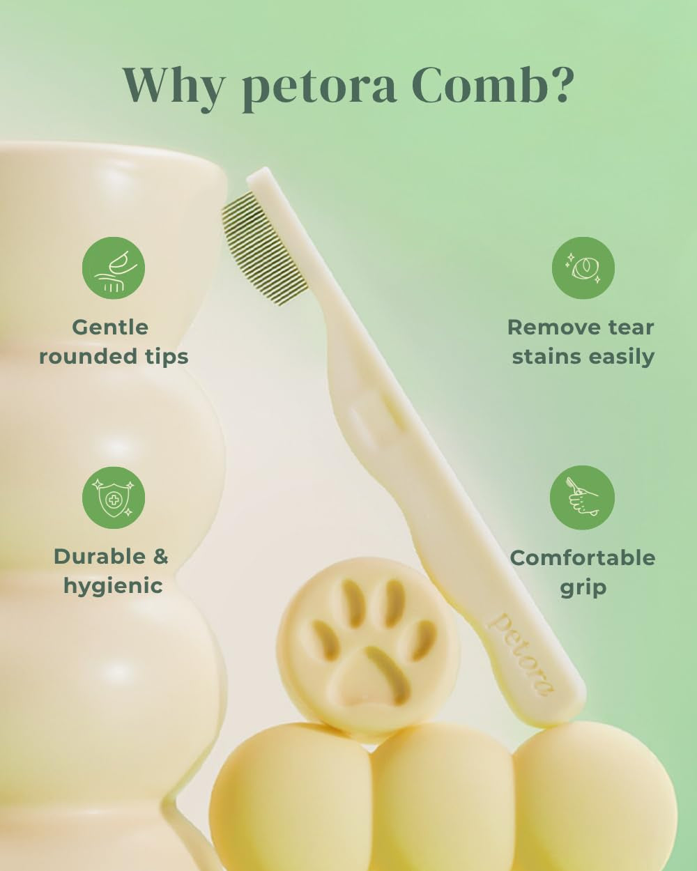 petora-brush-on-me-gentle-facial-eye-comb-for-dogs-cats-smooth-stress-free-tear-stain-remover-fine-tooth-grooming-tool-with-rounded-tips-comfortable-grip-for-daily-pet-grooming
