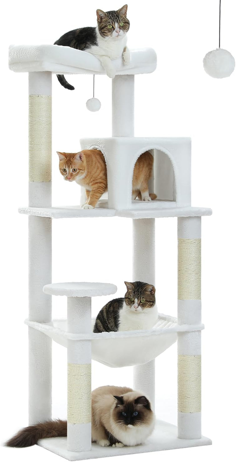 muttros-mushroom-cat-tree-tower-with-removable-scratcher-large-hammock-condo-perch-3-sisal-posts-multi-level-cat-tree-for-indoor-cats-cute-cat-tower-for-small-space-homes