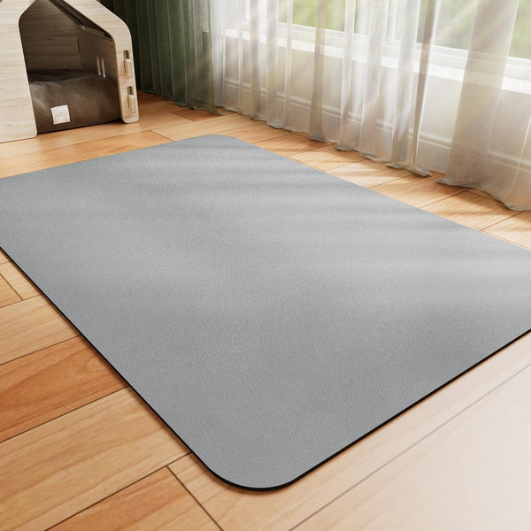 Hotlive Dog Food Mat - Absorbent Cat Mat for Food and Water, No Stains Pet Feeding Bowl Mat, Easy to Clean Pet Placemats, Quick Dry Dog Water Dispenser Mat for Messy Drinkers | Dark Grey 12"X 19"28