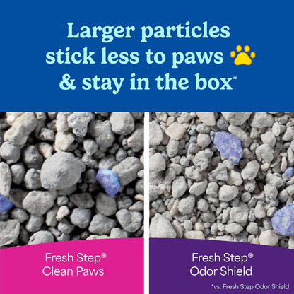 Fresh Step Clean Paws Multi Cat Clumping Litter with Febreze Freshness, Ammonia Block Technology, Low Tracking, 22 Lb. Box4