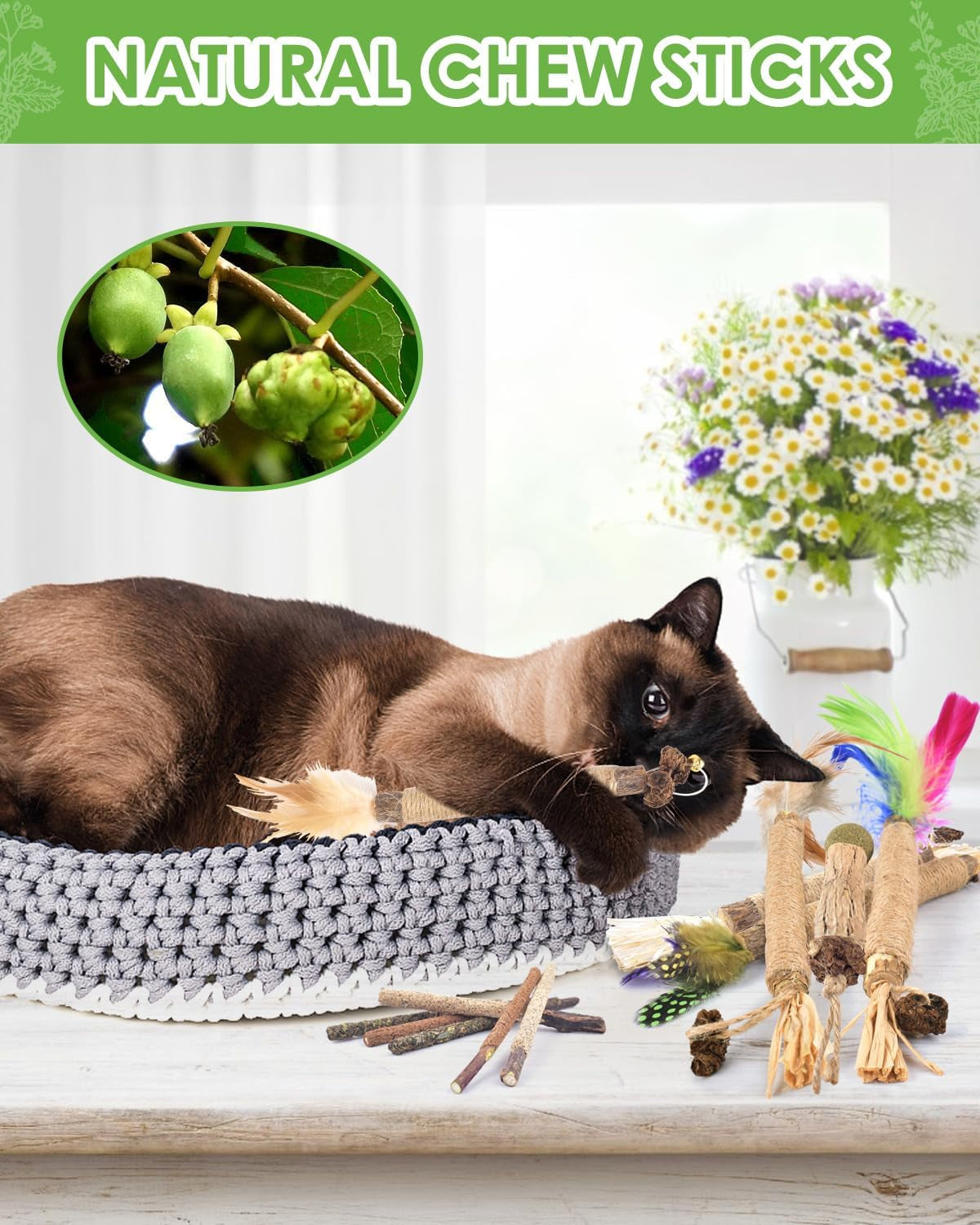 tindtop-silvervine-chew-sticks-for-cats-12-pack-natural-catnip-chew-toys-for-kittens-teeth-cleaning-matatabi-dental-care-increase-appetite-calm-cat-anxiety-and-stress-cat-dental-toy