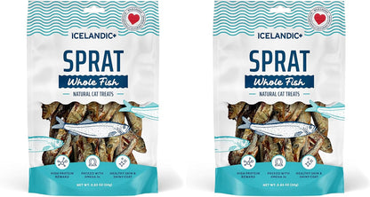 Icelandic+ Whole Sprat Cat Treats - 0.85 Oz Wild-Caught Crunchy Fish Snacks | Single Ingredient Air-Dried 2.5-3" Fish, High Protein & Omega-3 for Skin & Coat Health, No Additives or Fillers8