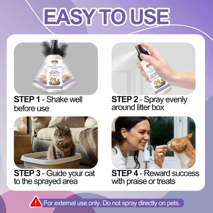 Cat Litter Training Spray – 150Ml Natural Attractant for Cats & Kittens – Helps Guide Proper Litter Box Use – Indoor Toilet Training Aid6