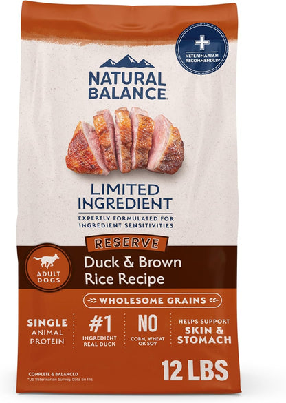 Natural Balance Limited Ingredient Adult Dry Dog Food - Complete Nutrition for Adult Dogs - Wholesome Grains Brown Rice Recipe - Limited Ingredient Formula - 24 Lb - Lamb & Brown Rice27